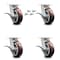Service Caster 6 Inch Kingpinless Poly on Polyolefin Wheel Caster Set Brake and Swivel Lock SCC SCC-KP30S620-PPUR-SLB-BSL-4 - alternate 1